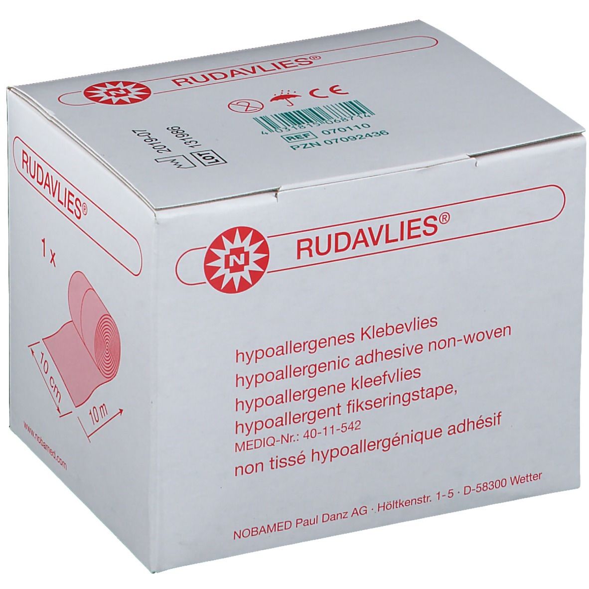 Rudavlies Klebevlies 10 cmx10 m 1 St Pflaster