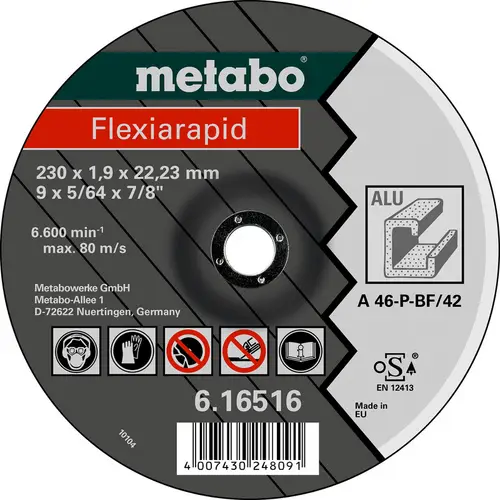 Metabo 616512000 Trennscheibe gerade 115mm 25 St. Blech, Profile
