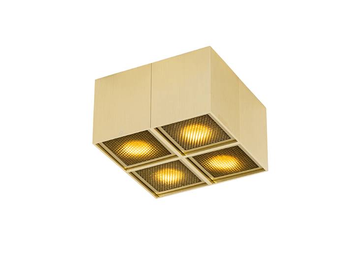 Spot design doré 4 lumières - Qubo Honey