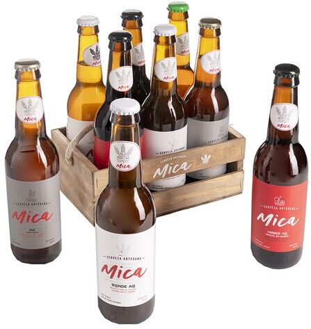 Mica Pack de 6 cervezas artesanas en caja de madera.
