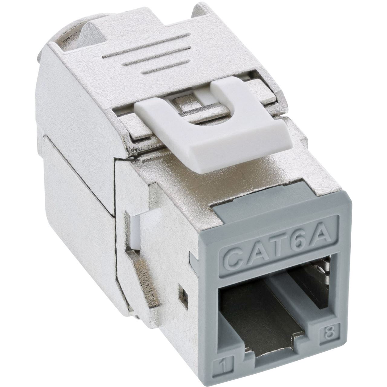 InLine 8er Pack Keystone RJ45 Buchse, geschirmt, Cat.6A, grau