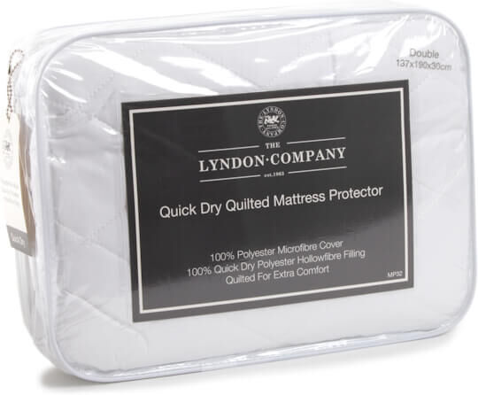 The Lyndon Company Polyester Quilted Mattress Protector Double