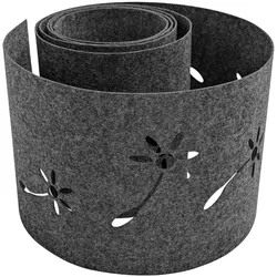 zaun|zu® Sichtschutzstreifen Design Vlies Dekor Pusteblume Einzelstreifen Anthrazitgrau 2,55m