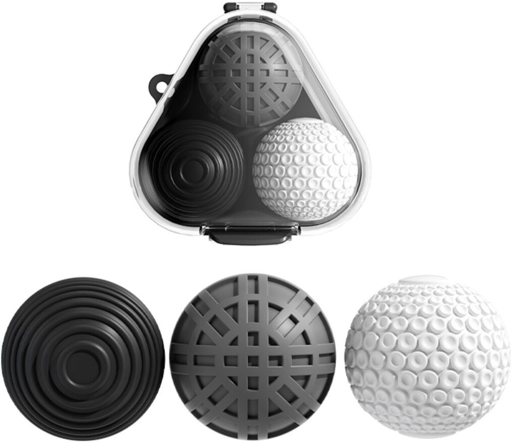 INF Magnetische sensorische Kugeln 3er-Set Groß – Strukturiertes PVC mit silikonummantelten Neodym-Magneten, Stress-Fidget mit Schwarz