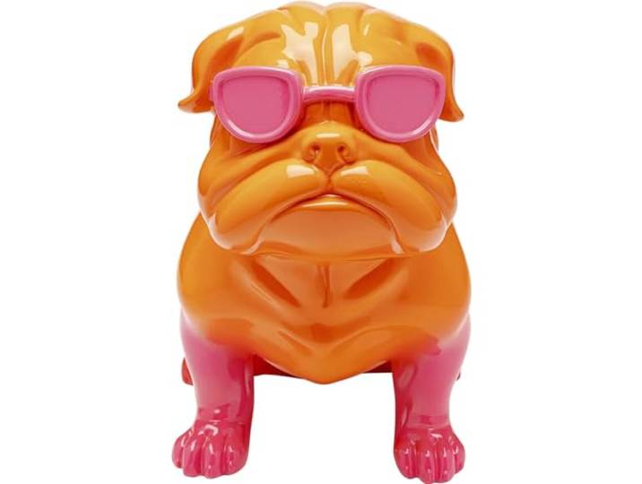Kare Design Deko Figur Fashion Dog, Pink, 37x24x43 cm (H/B/T) handbemalt, Deko Objekt, Hund Motiv