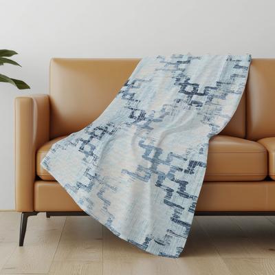 Addison Rugs Premium Machine Washable ASB121 Distressed Moroccan Sherpa Throw Blanket