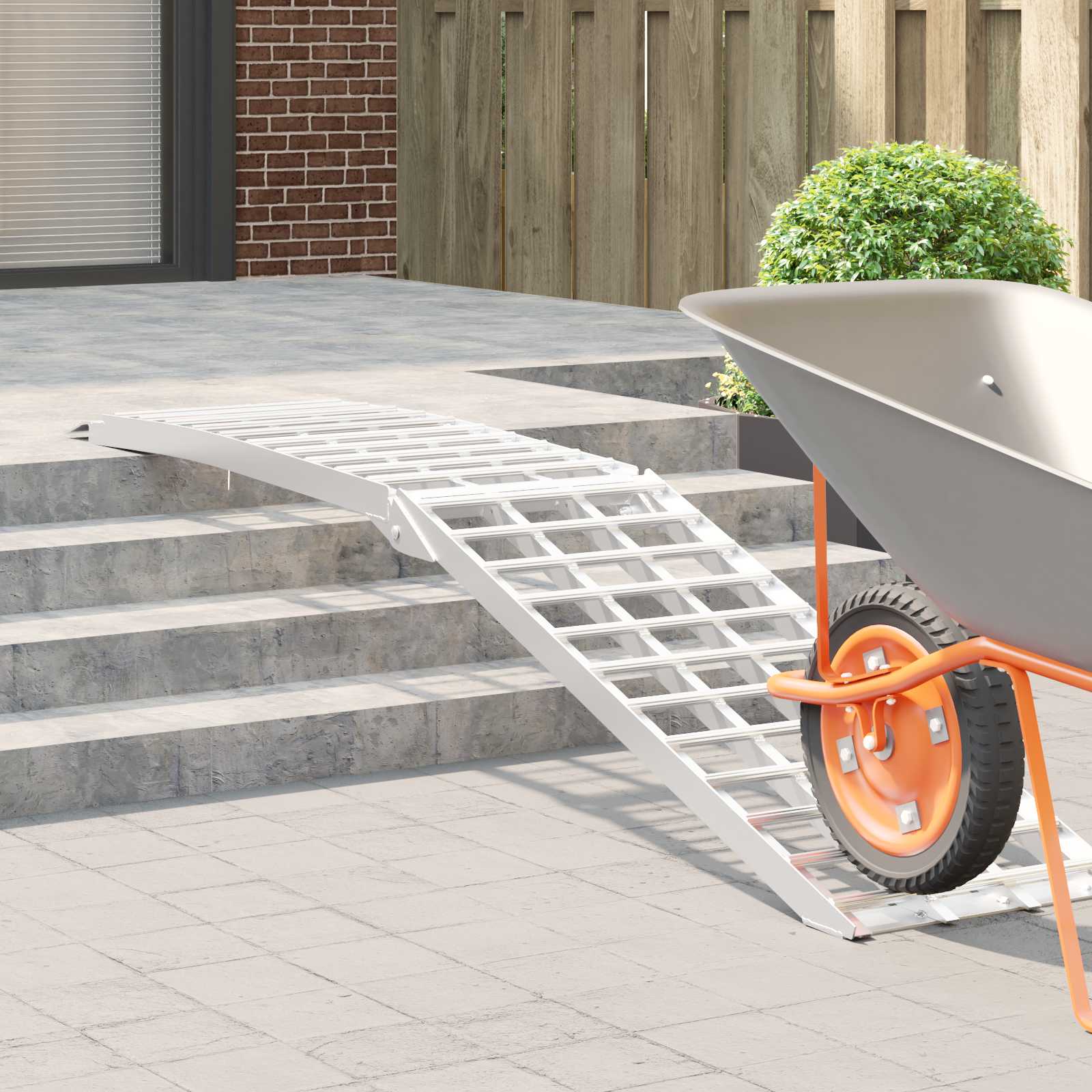 vidaXL Rampe de moto 680 kg Argenté 680 kg Aluminium
