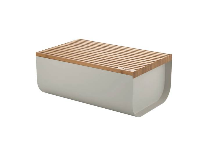 Alessi Boîte à pain Mattina 34 cm Gris chaud-bambou