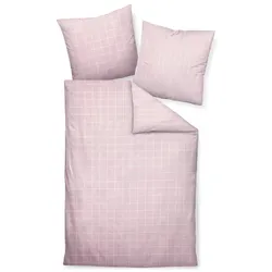 Janine Design Mako-Satin-Bettwäsche Modern Classic 135x200 cm Satin Rosa Rose 135 x 200