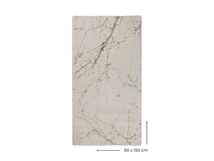 Tapis design inspiration nature à relief tons de beige 80x150