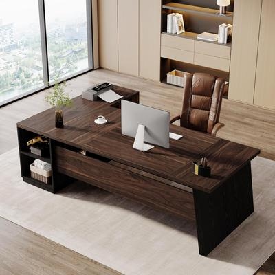 BLUEBELL 77.9-inch Executive Desk with 2 Drawers, L Shaped Desk for Home Office