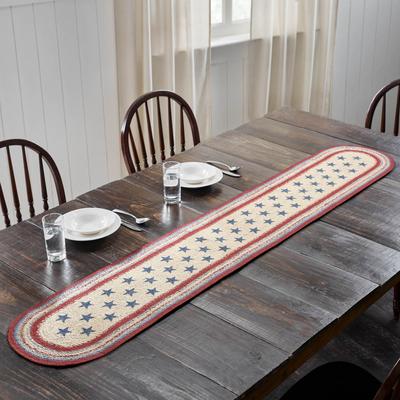 VHC Brands Celebration Jute Oval Runner 13x72