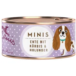 Terra Canis Mini 100 Gramm Hundenassfutter Sparpaket 36 x 100 Gramm Ente mit Kürbis & Holunder