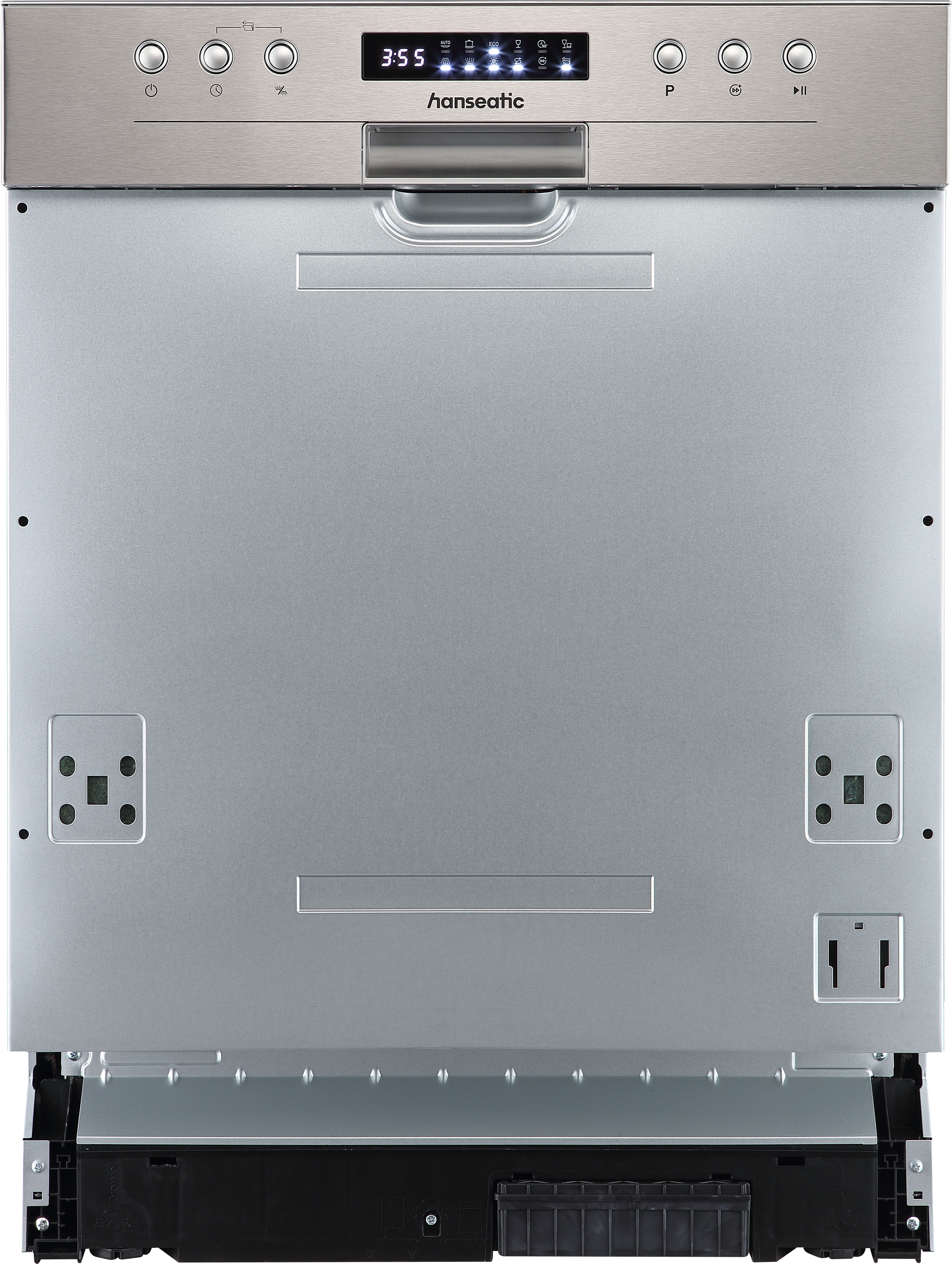 HANSEATIC teilintegrierbarer Geschirrspüler "HS6B14S09D", Energieeffizienz: B, edelstahl, B:59,8cm H:81,5cm T:57cm, Geschirrspüler, inkl. 3 Jahre Herstellergarantie, teilintegrierbarer Geschirrspüler