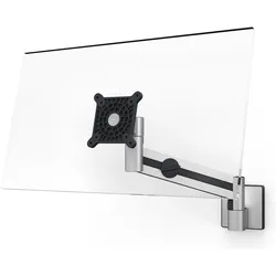 Durable Monitor-Wandhalterung mit Arm für 1 Monitor (Wand, 38", 8 kg), Monitor Halterung, Silber