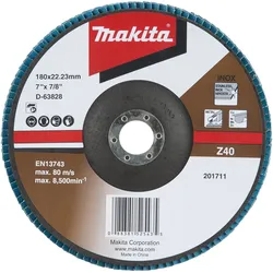Makita Fächerschleifscheibe 180 mm Z40 - D-63828