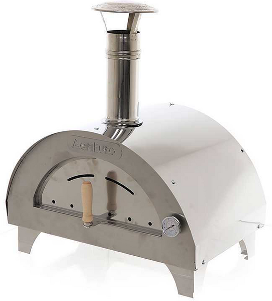 AgriEuro Premium Line Quattro Stagioni Holzbackofen aus Edelstahl - für 1 Pizza