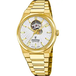 Festina Automatik Herren Swiss Made F20062/1 - silber,gold - 40.0mm
