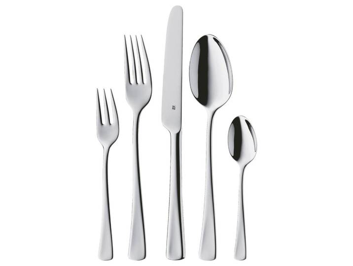 WMF Besteckset Denver, Edelstahlfarben, Metall, 60-teilig, rostfrei, Besteck, Besteck-Sets