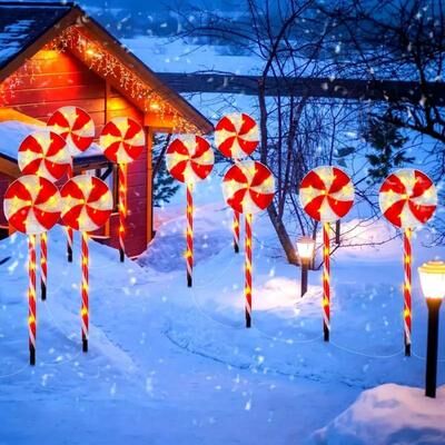 Multicon Wholesale Hub Outdoor Waterproof Christmas Candy Light, LED Solar Ground Inserted, Garden Courtyard Lawn Decoration Light Loll Outdoor Waterproof Christmas Candy Light, LED Solar Ground Inserted, Garden Courtyard Lawn Decoration Light Loll