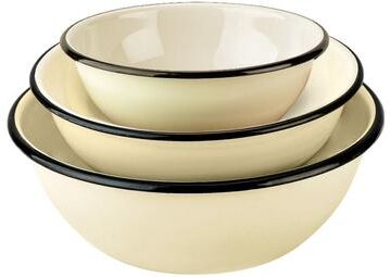 STP Goods Ivory Enamel Bowl Set of 3