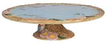Fitz and Floyd Toulouse Footed Cake Plate, 11.25