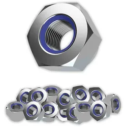 Selbstsichernde Muttern M3 Edelstahl V2A 304 DIN 985 25 Stk.