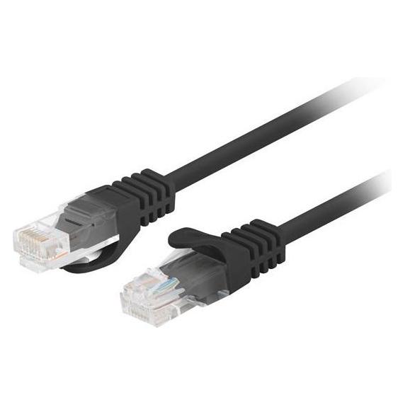 Lanberg Patchcord UTP kat.6 2m czarny 10-Pack (CAT6, 2 m) (PCU6-20CC-0200-BK)