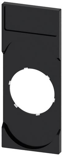Siemens Schildträger Doppeltaster, flach schwarz 12,5x 27mm