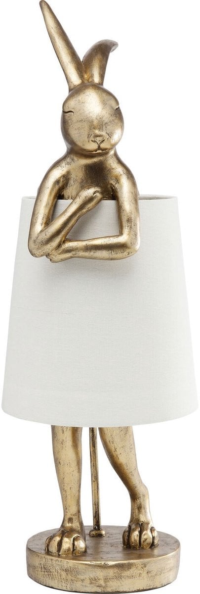 Kare Design Tafellamp Animal Rabbit goud/wit - Hoogte: 50 cm