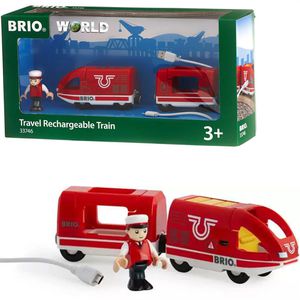 BRIO 33746 Roter Akku-Reisezug, aus Kunststoff, mit Akku
