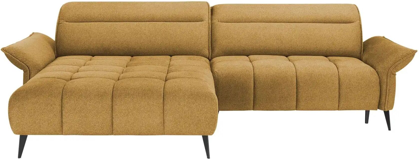 switch Ecksofa mit Kopfteilverstellung Cavani ¦ gelb ¦ Maße (cm): B: 272 H: 95