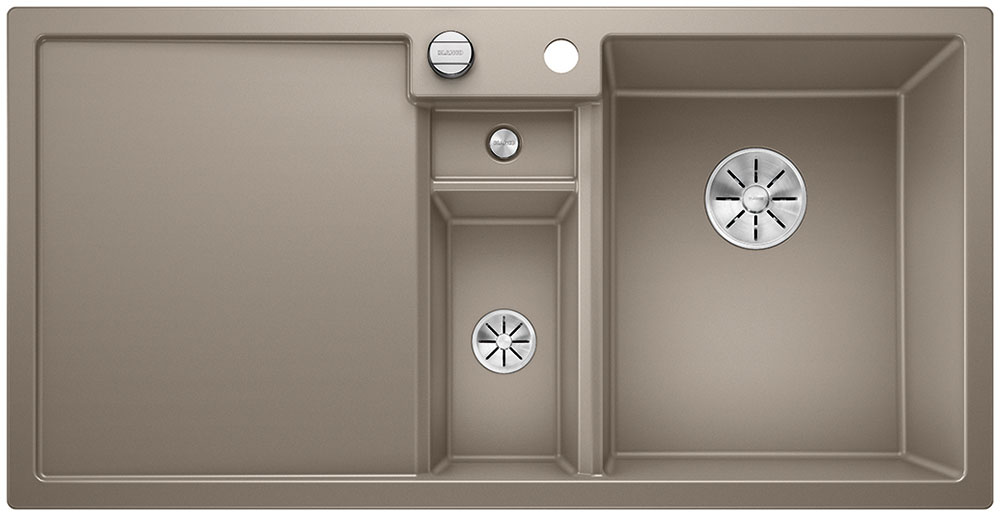 BLANCO COLLECTIS 6 S Einbauspüle / SILGRANIT / Tartufo / Becken rechts / Excenter