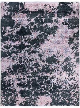 Overton "Ikat One-of-a-Kind Handmade Area Rug, Black - 9' 1"" x 12' 1"""