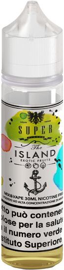 Super Flavor The Island  Liquido Mix&vape 30ml Pesca Kiwi Litchi Ghiaccio