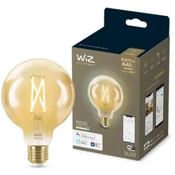 WIZ E27 Smarte LED Filament Lampe Bernstein in Kugelform Tunable White 7W wie 50W WLAN