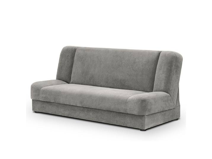 Schlafsofa Grau MicrofaserSofina 190 x 87 x 85cm mit Schlaffunktion Modern