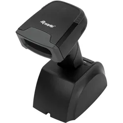 equip 2D-Barcodescanner Laser Wireless/2.4GHz+BT+Hlt grau (1D-Barcodes, 2D-Barcodes), Barcode Scanner, Schwarz, Grau