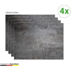 CoverYourDesk, Tischset, Tischset Stahlplatte Metalloptik