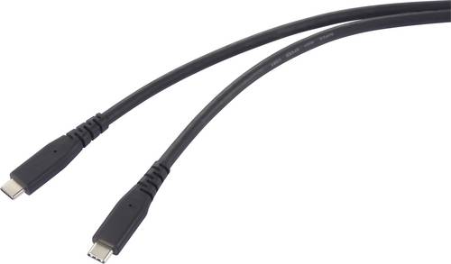 Renkforce USB-C Kabel USB4 USB-C 0.50m Schwarz TPE-Mantel RF-6662038