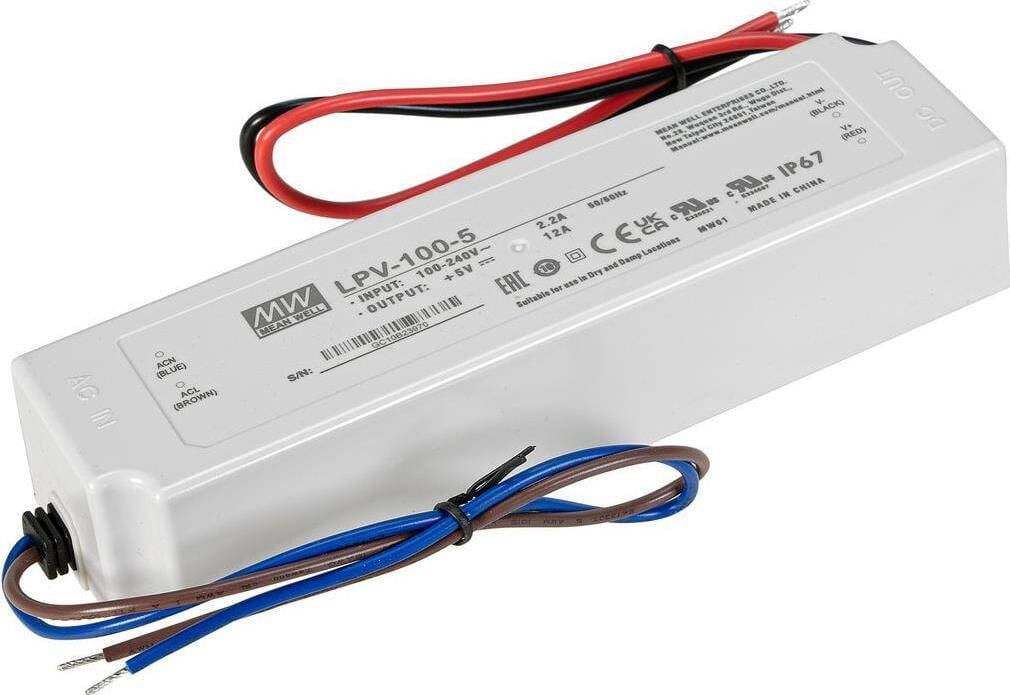 Mean Well schakelende voeding 60W 5V IP67 (51405144)