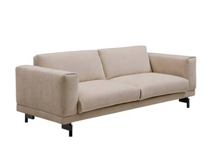 Vente-unique - Sofa ohne Schlafmöglichkeit 3 Personen Dembola - Stoff Beige