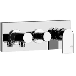 Gessi Emporio Via Manzoni Fertigmontageset für Brause-Einhebelmischer, mit 2-Wege Umstellung und direktem Wandanschlussbogen ohne Halterung, 44898149, Farbe: Finox Optik