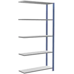 SCHULTE Lagertechnik Erweiterung Fachbodenregal 130x200 cm »MULTIplus150« 5 Böden 30 cm Tiefe blau blau, 130.6x200x33.6 cm