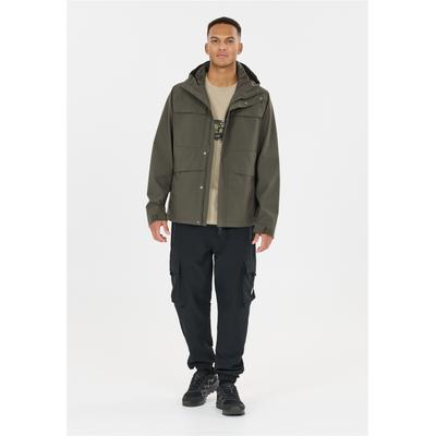 Outdoorjacke WHISTLER "Liel", Herren, Gr. L, grün (schwarz), 100% Polyester, unifarben, normal, hoch geschlossener Ausschnitt, Jacken Outdoorjacke, Getapte Nähte