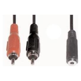 E+P B 132. Anschluss 1: 2 x RCA, Anschluss 2: 3.5mm, Kabellänge: 1,5 m, Produktfarbe: Schwarz (1.50 m, Cinch Kabel) (B 132)