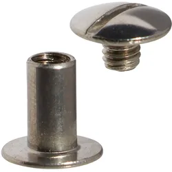 100 Buchschrauben, Edelstahl 12 mm, Edelstahl AISI304, silber