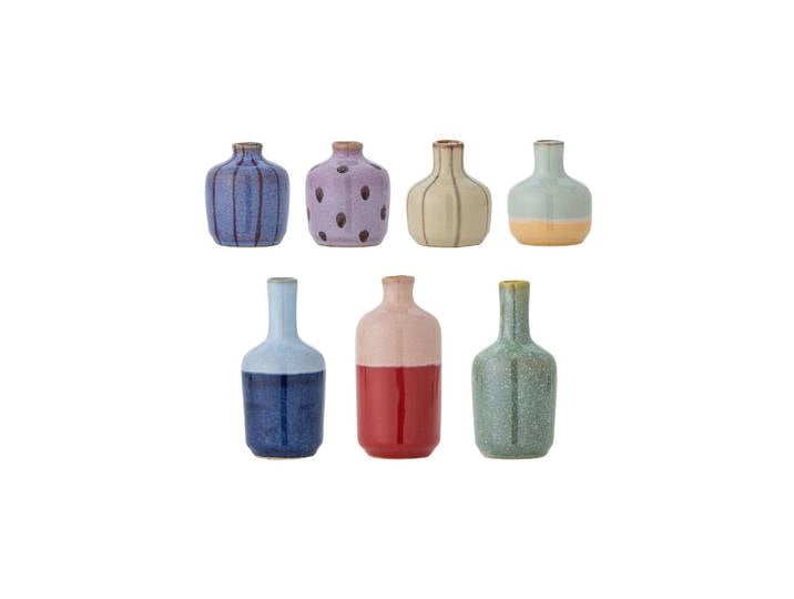 Ensemble de 7 vases en grès multicolore Maien