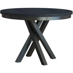ESSTISCH Kris, Runder, mit Metallbeinen, eiche Schwarz