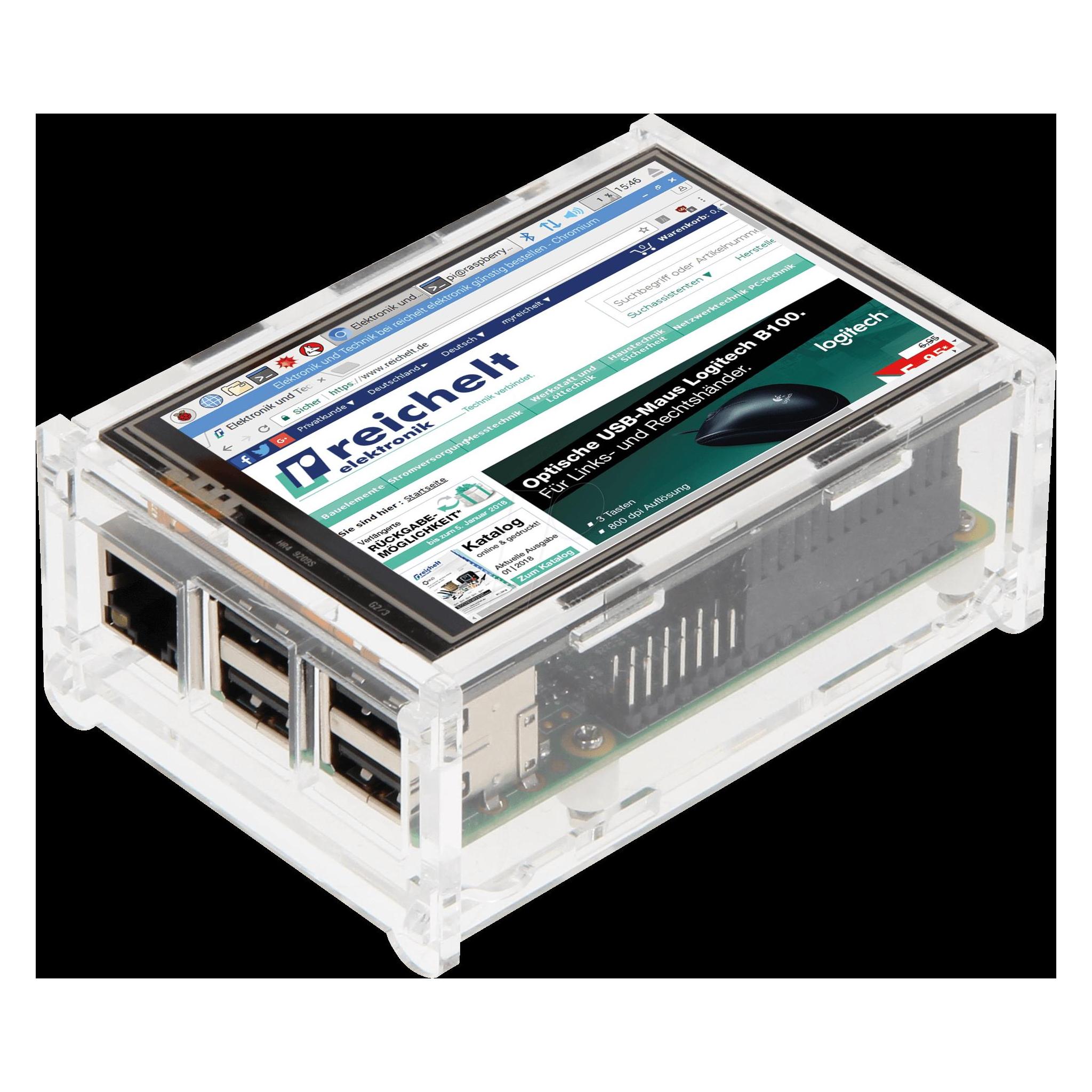 Raspberry Pi Pi Gehäuse für 3.2" Touchscreen Display (RB-TFT3.2-case)